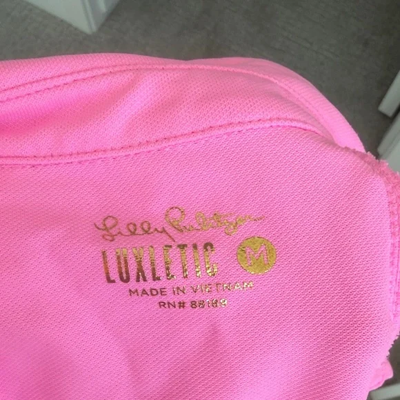 Lilly Pulitzer Luxletic Pink Sleeveless Women's Top - Picture 4 of 4